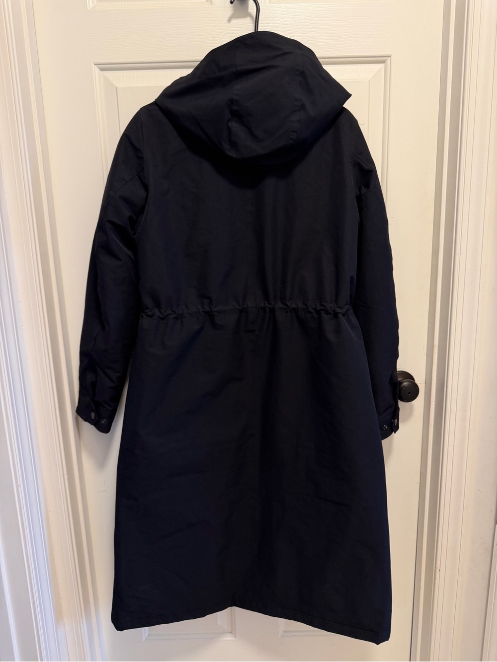 Lands' End Hooded Long Puffer Coat Black Size Medium - Picture 2 of 5
